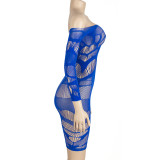 SC Mesh See Through Splicing Erotic Mini Dress GAXB-A188DS