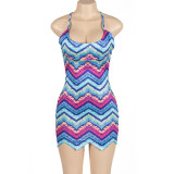 SC Sexy Print Sling Mini Dress GAXB-A186DS