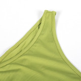 SC Solid Color Backless Slash Shoulder Maxi Dress GAXB-A146DS