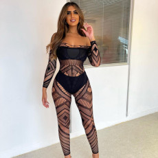Sexy Seductive See-through Mesh Jumpsuit GAXB-A072JP