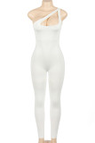 SC Single Shoulder Solid Casual Jumpsuit GAXB-A011JP
