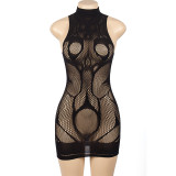 SC Lace Hollow Out Lingerie Mini Dress GAXB-A070DS