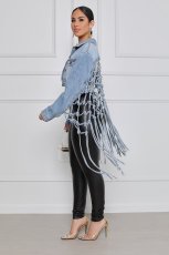 SC Fashion Lapel Woven Denim Jacket GKNF-TSC-958