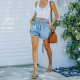 SC Light Color High Waist Loose Denim Short GKNF-CH-1038