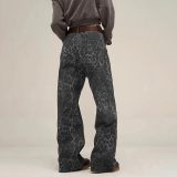 SC Leopard Print Straight Denim Jeans GKNF-TSSC-3269