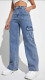 SC Loose Washed Pockets Staight Jeans GKNF-TSX-9051