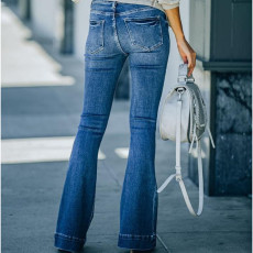 SC Casual High Waist Flare Jeans GKNF-KM-7112(X9041)
