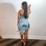 SC Sexy Tube Tops Tie Up Irregular Dress GYSL-M23DS101