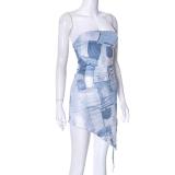 SC Sexy Tube Tops Tie Up Irregular Dress GYSL-M23DS101