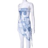 SC Sexy Tube Tops Tie Up Irregular Dress GYSL-M23DS101