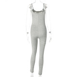 SC Solid Color Yoga Sport Sling Jumpsuit GYSL-19927
