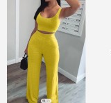 SC Solid Tank Top + Pants Sport Casual 2 Piece Set GYSL-8863