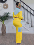 SC Striped Color Block Long Sleeve Shirt Pants Set SSNF-211458