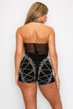 SC Hot Drill See Through Backless Romper NY-3209