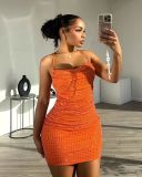 SC Soldi Color Hot Drill Halter Mini Dress OD-8668