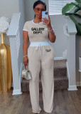 SC Ribbed Color Clash Short Sleeve Pants Set SFY-TD2777D