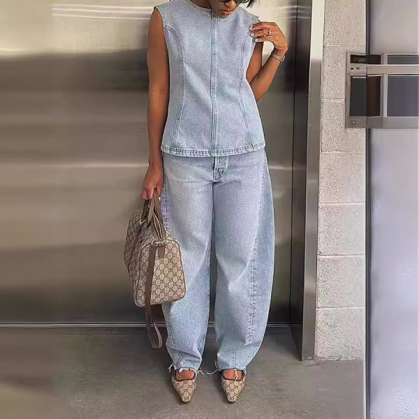 SC Fashion Sleeveless Vest Two Piece Pants YMEF-52001