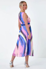 SC Sleeveless Print Slim Midi Dress XHXF-418