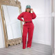 SC Solid Long Sleeve Pullover And Pants Two Piece Set ME-8525