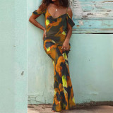 SC Print Sling Slim Maxi Dress DYSC-DY23A919YYB092113