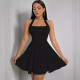 SC Sexy Halter Solid Color Mini Dress DYSC-DY23C611YYB122013
