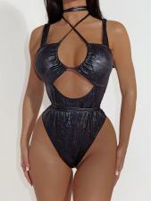 SC Cross Tie Up Backless One Piece Swimsuit DYSC-DY22A19YYB052413