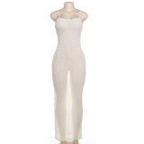 SC Sexy See-through Backless Sling Maxi Dress XEF-48188