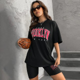 SC Loose Letter Print Casual Homewear Pajamas Suit GLSY-W0276