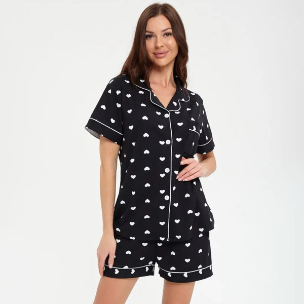 SC Short Sleeves Short Casual Loungewear Two-piece Set GLSY-0029