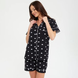 SC Short Sleeves Short Casual Loungewear Two-piece Set GLSY-0029