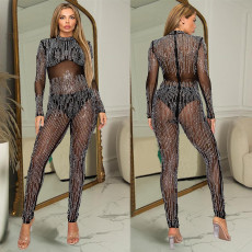 SC Hot Drill Fashion Long Sleeve Jumpsuit BY-6958