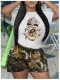 SC Casual Print Short Sleeve Shorts Sport Suit GYXF-8019