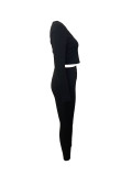 U Neck Long Sleeve Two Piece Skrit Set LSD-1707