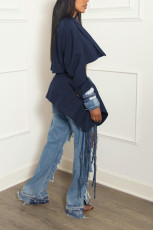 SC Sexy Short Suit Denim Tie Up Skirt Set ZSD-0694