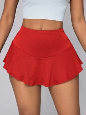 SC Solid Color Sport Mini Skirt YH-5318