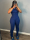 SC Solid Color Tight Backless Halter Jumpsuit YH-5352