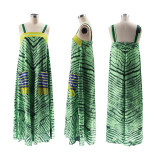 SC Stripe Print Sling Loose Jumpsuit SFY-495