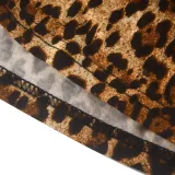 SC Leopard Print Drawstring Mini Skirt GXYF-H0384
