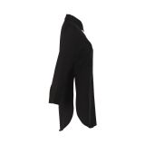 SC Long Sleeve Lapel Split Solid Shirt AIL-282