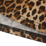 SC Leopard Print Half-length Fishtail Skirt GXYF-H0409