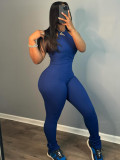 SC Solid Color Tight Backless Halter Jumpsuit YH-5352