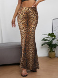 SC Leopard Print Half-length Fishtail Skirt GXYF-H0409
