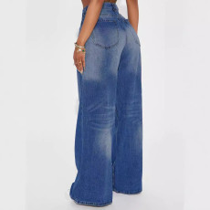 SC Fashion Loose Drag Floor Wide Leg Jeans GKNF-TSX-11030
