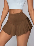 SC Solid Color Sport Mini Skirt YH-5318