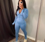 SC Solid Color Long Sleeve Pants 2 Piece Set GBGF-5033