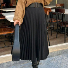 SC Plus Size Casual Loose Pleated Half-body Skirt GAWE-6296