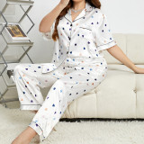 SC Plus Size Sexy Printed Loungewear Pajamas Set GDNL-H95219