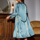 SC Lace-up Printed Nightgown Two-piece Set GDNL-70107011