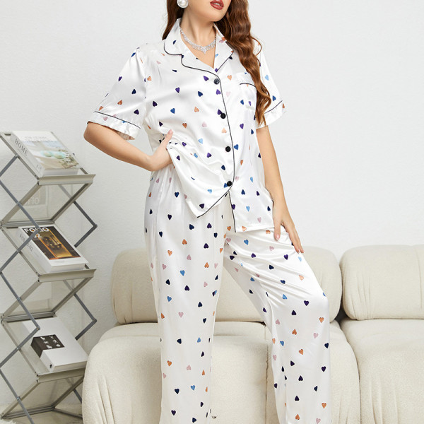 SC Plus Size Sexy Printed Loungewear Pajamas Set GDNL-H95219