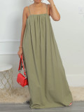 SC Plus Size 1XL-5XL Solid Colour Dress QMZF-1893